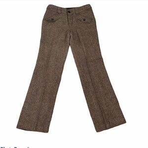 ESPRIT wool/silk blend brown trousers with lining